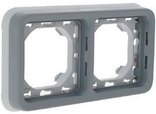 Рамка горизонтальная Legrand Plexo 2-м. с суппортом IP55 серый фото Рамка горизонтальная Legrand Plexo 2-м. с суппортом IP55 серый картинка